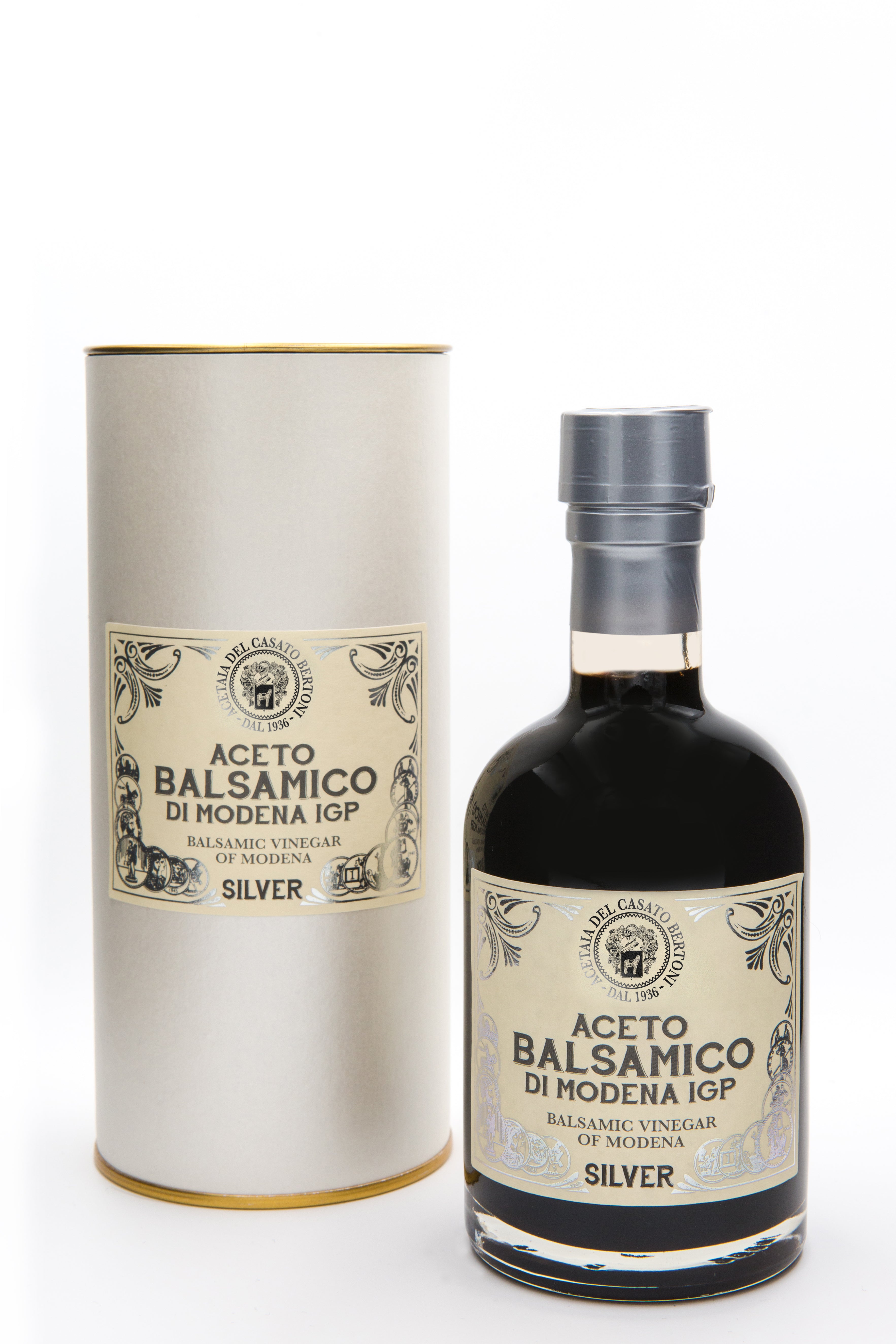 Bertoni Balsamic Vinegar Silver aged 6 Years 250Ml - Little Italy Ltd