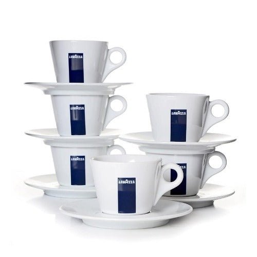 Lavazza Espresso Cups & Saucers x6