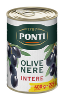 Ponti Olive Nere Intere 400g - EXP. DATE 28.11.25