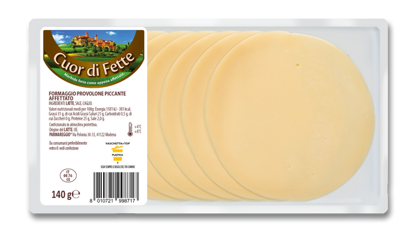 Provolone Piccante Pre Packed Sliced 140G  (Dublin Only)