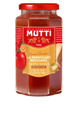 Mutti Rossoro tomatoes with Parmigiano Reggiano 400g