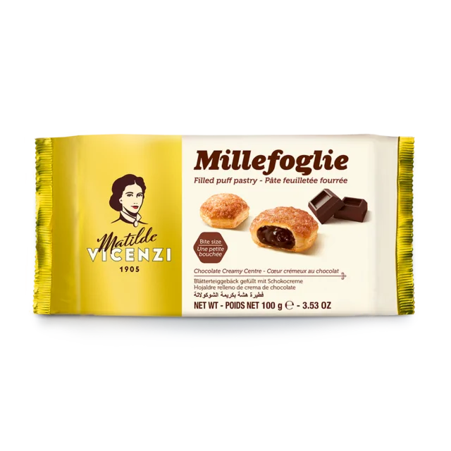 Matilde Vicenzi Puff Pastry filled with Chocolate Cream 100g