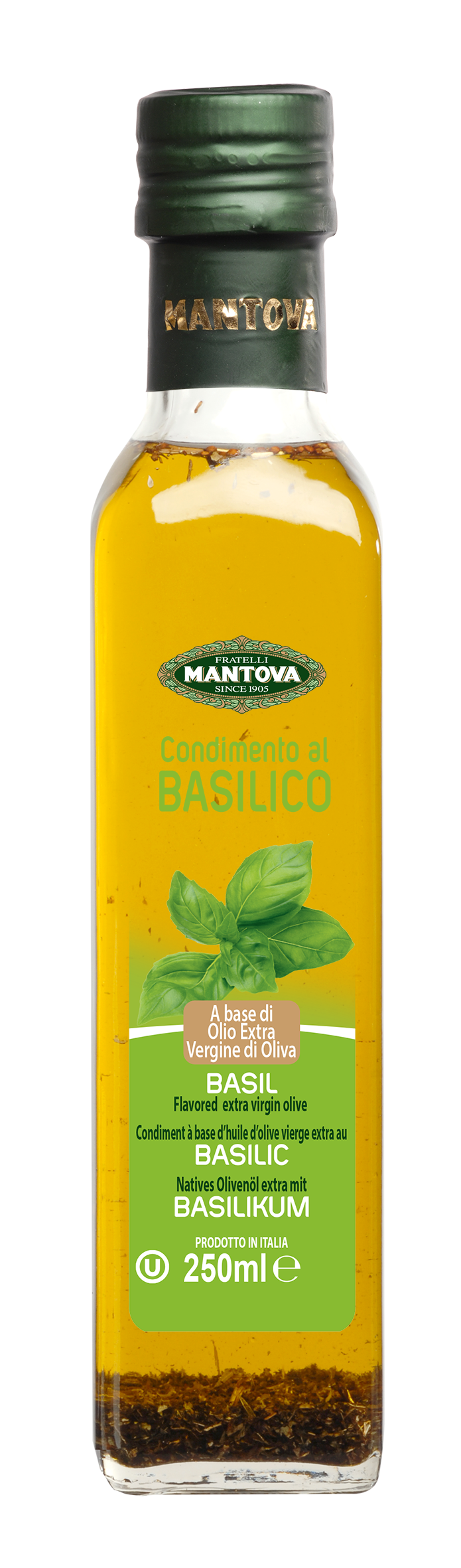 Basil Flavored Extra Virgin Olive Oil Mantova 250ml
