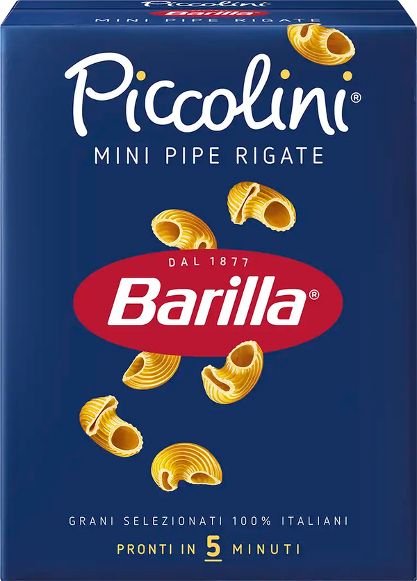 Barilla Piccolini Mini Pipe Rigate N.20 500g