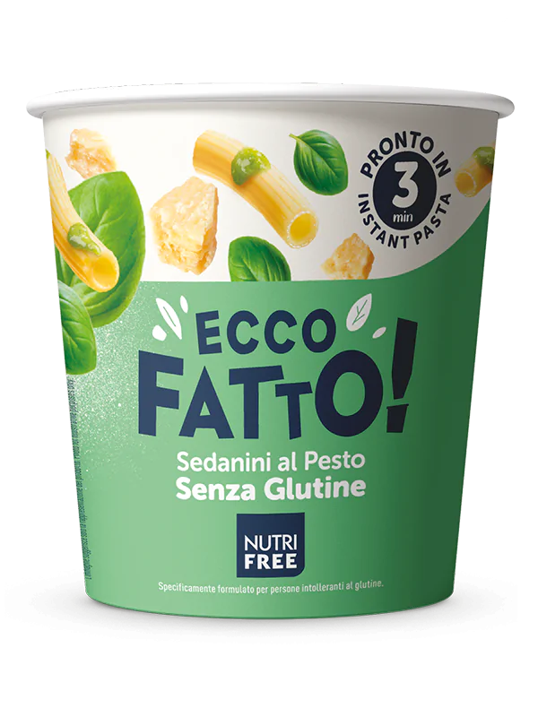 Nutrifree Sedanini al Pesto Gluten Free 70g - EXP DATE 03.03.2025