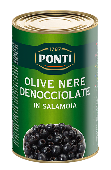 Ponti Black olive pitted 4.1kg