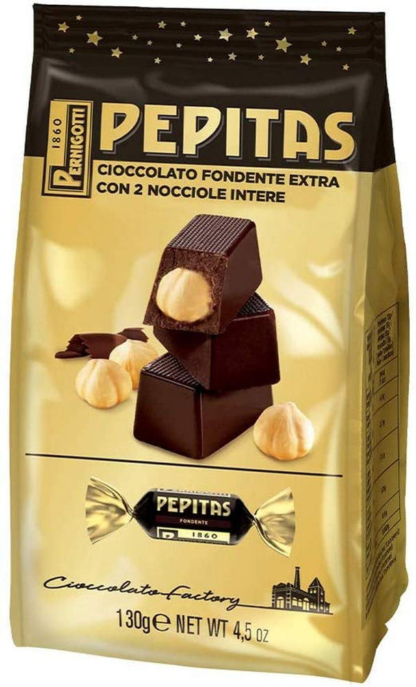 Pernigotti Dark Chocolate Pepitas Bag 130g