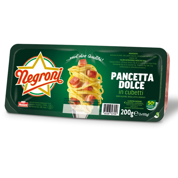 Negroni Pancetta Dolce cubetti 2x70g (Dublin Only)