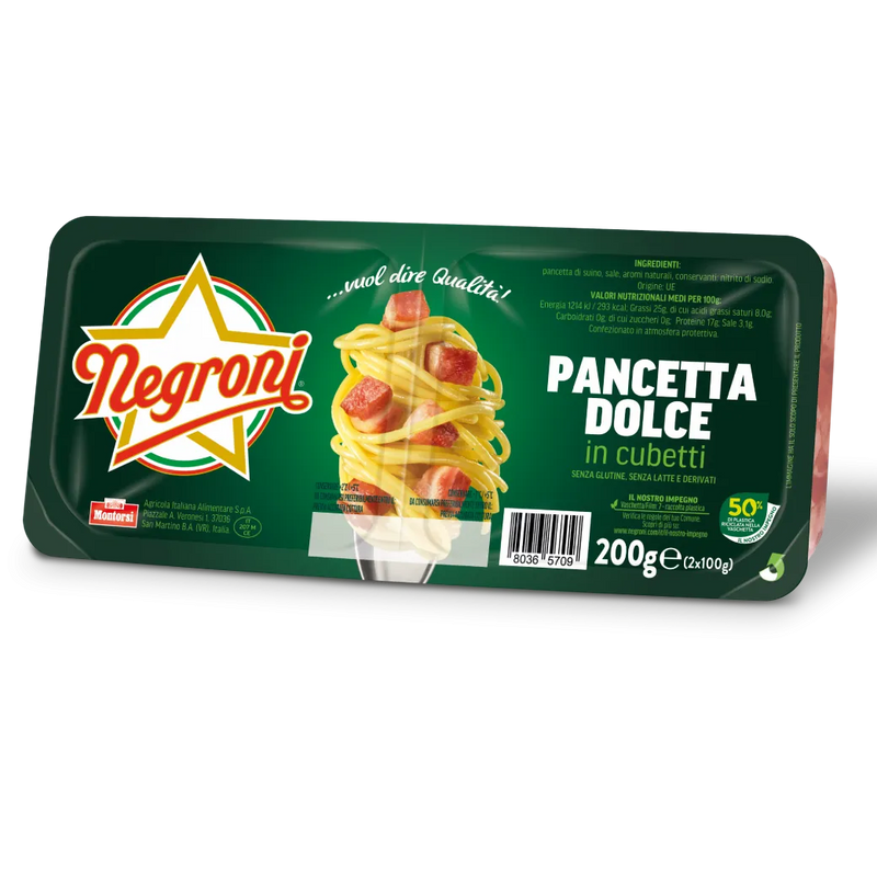 Negroni Pancetta Dolce cubetti 2x70g (Dublin Only)