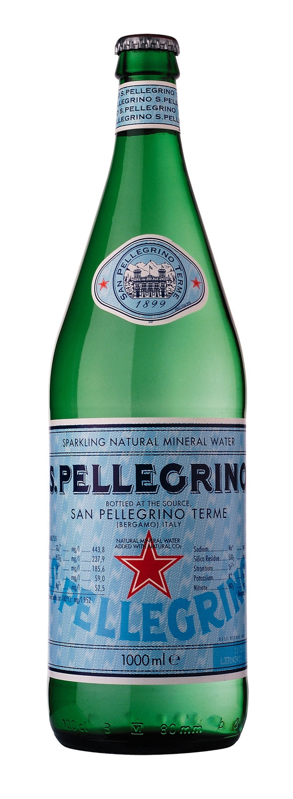 San Pellegrino Sparkling water 1l (case of 12)