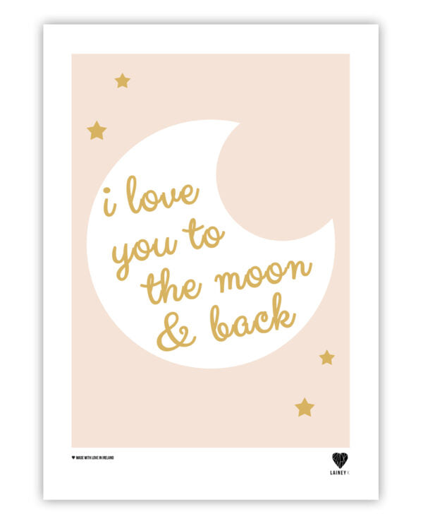 Greeting Card i love you to the moon and back