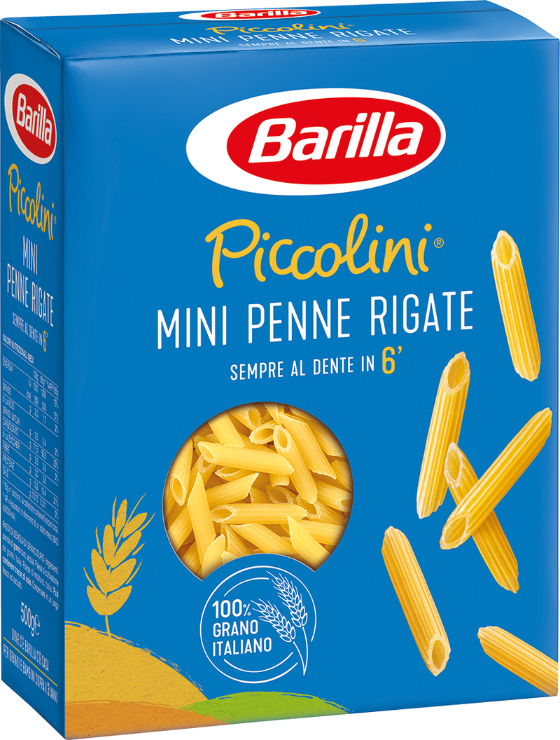 Barilla Piccolini Mini Penne Rigate 500G - Little Italy Ltd